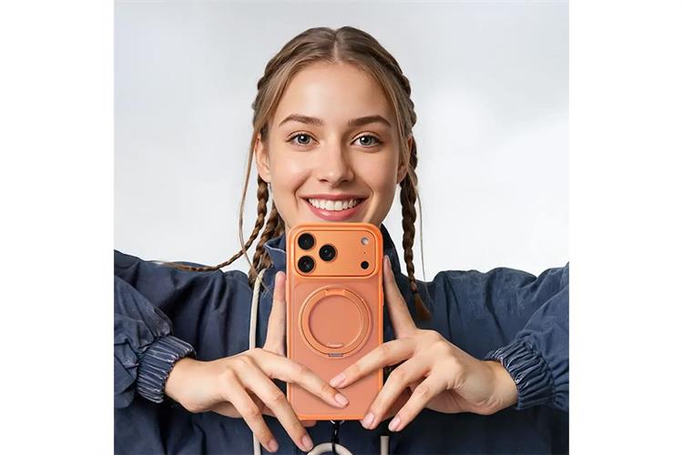 Ốp lưng Magnetic 360 Stand iPhone 17 Pro TPU PC TORRAS ONEO Màu Cam
