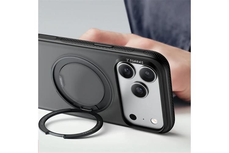 Ốp lưng Magnetic 360 Stand iPhone 17 Pro TPU PC TORRAS ONEO Màu Đen