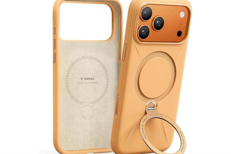 Ốp lưng Magnetic 360 Stand iPhone 17 Pro Max TPU PC TORRAS Q3 MONO Màu Cam