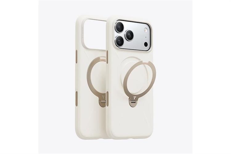 Ốp lưng Magnetic 360 Stand iPhone 17 Pro TPU PC TORRAS Q PRO Màu Trắng