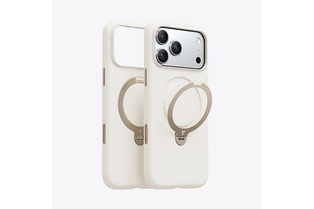 Ốp lưng Magnetic 360 Stand iPhone 17 Pro TPU PC TORRAS Q PRO Màu Trắng