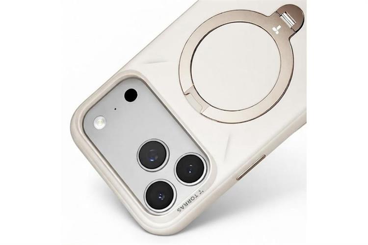 Ốp lưng Magnetic 360 Stand iPhone 17 Pro TPU PC TORRAS Q PRO Màu Trắng