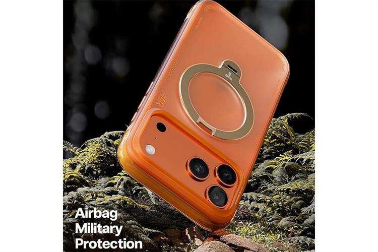 Ốp lưng Magnetic 360 Stand iPhone 17 Pro PU PC TORRAS Q3 AIR Màu Cam