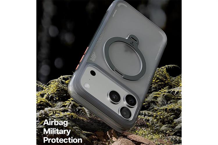 Ốp lưng Magnetic 360 Stand iPhone 17 Pro PU PC TORRAS Q3 AIR Màu Đen