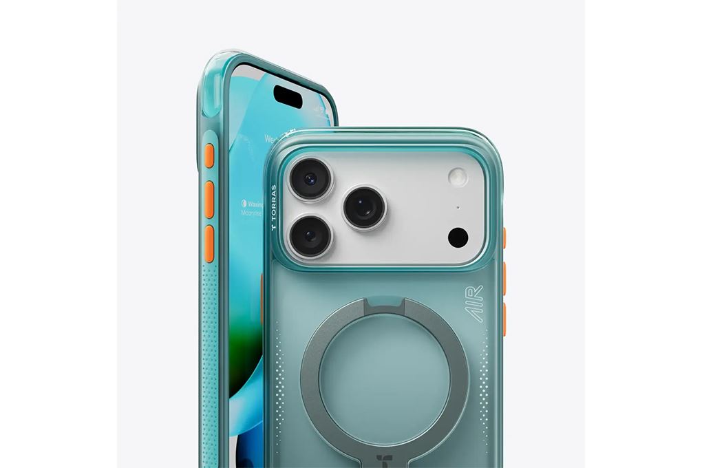 Ốp lưng Magnetic 360 Stand iPhone 17 Pro PU PC TORRAS Q3 AIR Màu Xanh ngọc