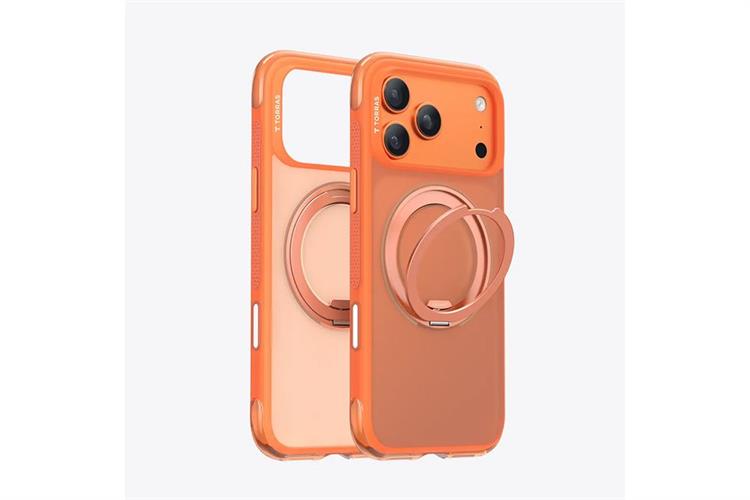 Ốp lưng Magnetic 360 Stand iPhone 17 Pro Max TPU PC TORRAS O3 AIR Màu Cam