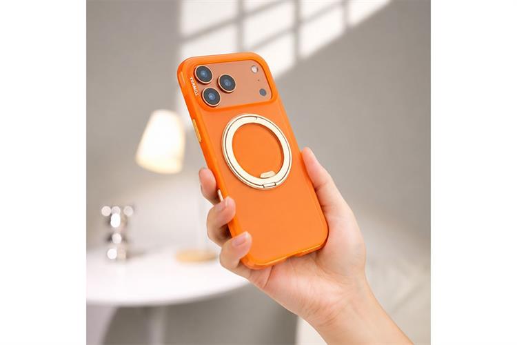 Ốp lưng Magnetic 360 Stand iPhone 17 Pro Max TPU PC TORRAS O3 AIR Màu Cam