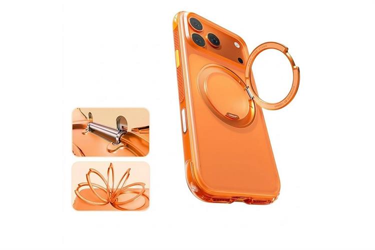Ốp lưng Magnetic 360 Stand iPhone 17 Pro Max TPU PC TORRAS O3 AIR Màu Cam