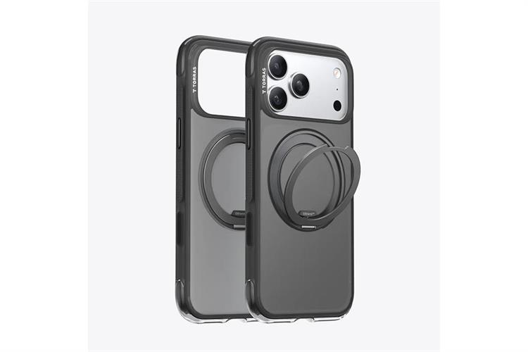 Ốp lưng Magnetic 360 Stand iPhone 17 Pro Max TPU PC TORRAS O3 AIR Màu Đen