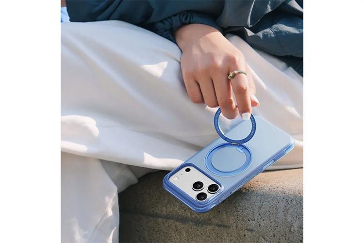Ốp lưng Magnetic 360 Stand iPhone 17 Pro Max TPU PC TORRAS O3 AIR Màu Xanh Dương