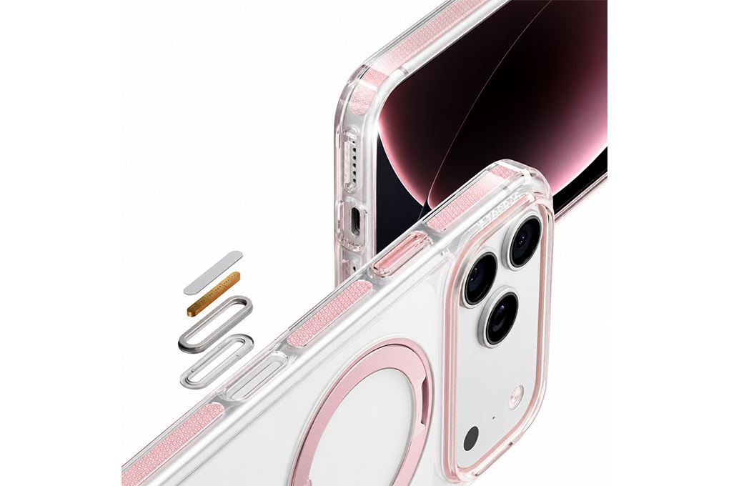 Ốp lưng Magnetic 360 Stand iPhone 17 Pro TPU PC TORRAS O3L Màu Hồng
