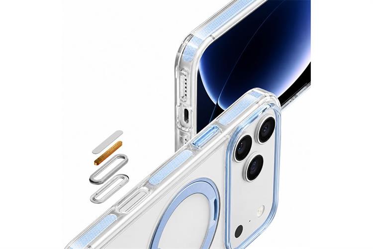 Ốp lưng Magnetic 360 Stand iPhone 17 Pro Max TPU PC TORRAS O3L Màu Xanh Dương