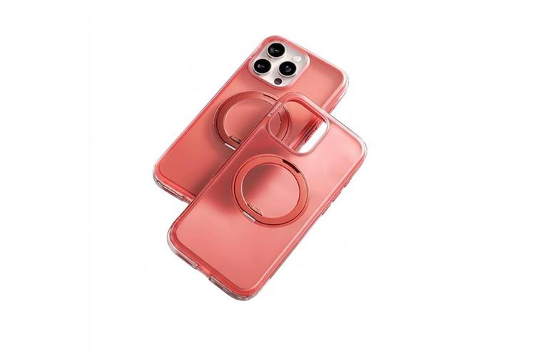 Ốp lưng Magnetic 360 Stand iPhone 16 Pro TPU PC TORRAS O3 AIR Màu Hồng