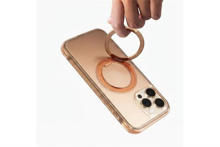 Ốp lưng Magnetic 360 Stand iPhone 16 Pro TPU PC TORRAS O3 AIR Màu Nâu
