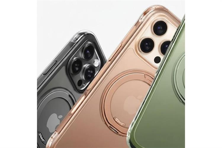 Ốp lưng Magnetic 360 Stand iPhone 16 Pro TPU PC TORRAS O3 AIR Màu Nâu
