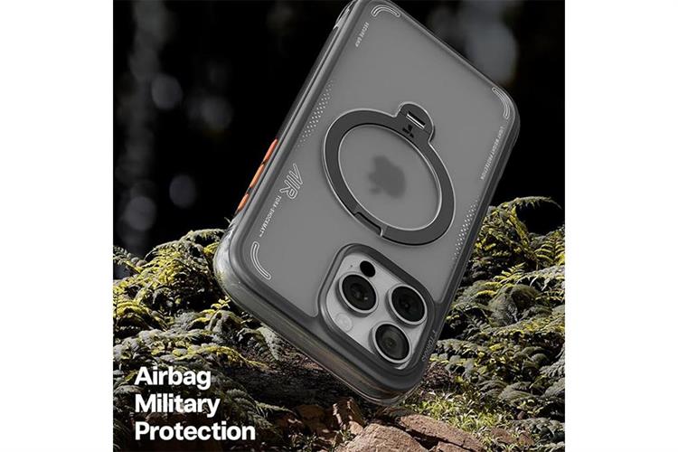 Ốp lưng Magnetic 360 Stand iPhone 16 Pro TPU PC TORRAS Q3 AIR Màu Đen