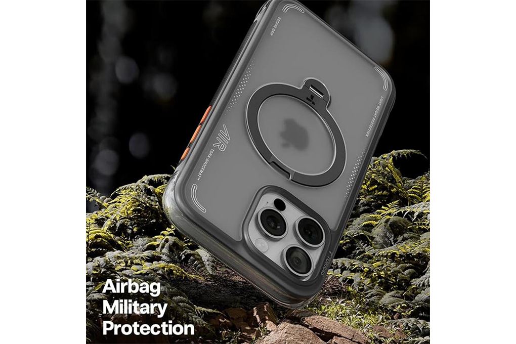 Ốp lưng Magnetic 360 Stand iPhone 16 Pro TPU PC TORRAS Q3 AIR Màu Đen