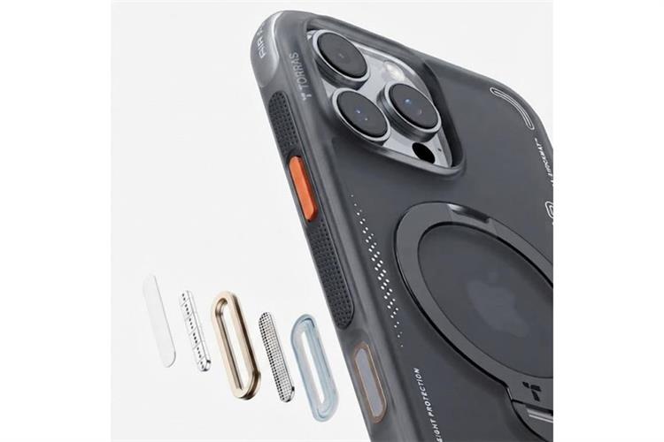 Ốp lưng Magnetic 360 Stand iPhone 16 Pro TPU PC TORRAS Q3 AIR Màu Đen