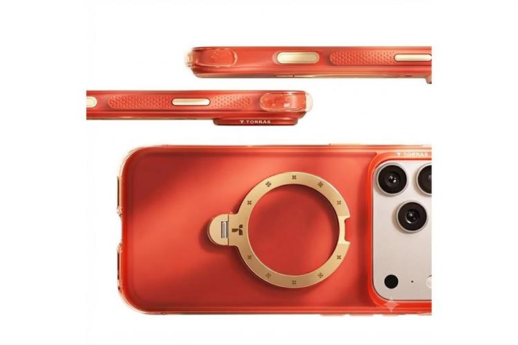 Ốp lưng Magnetic 360 Stand iPhone 16 Pro TPU PC TORRAS Q3 AIR Màu đỏ