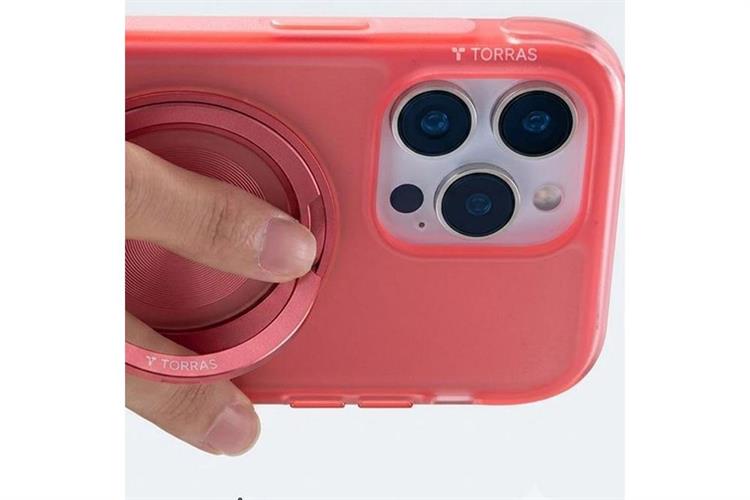 Ốp lưng Magnetic 360 Stand iPhone 16 Pro Max TPU PC TORRAS O3 AIR Màu Hồng