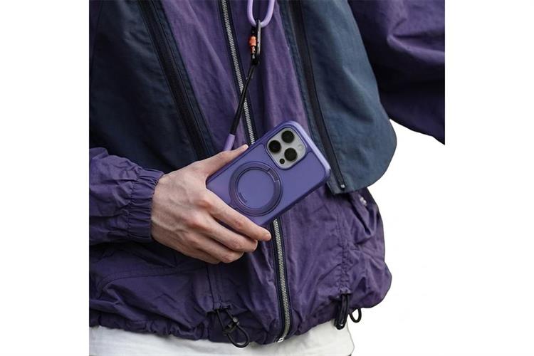 Ốp lưng Magnetic 360 Stand iPhone 16 Pro Max TPU PC TORRAS O3 AIR Màu Tím