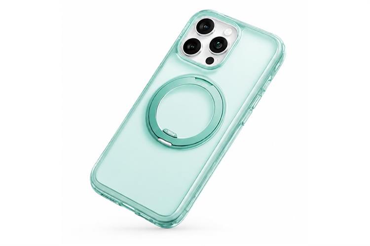 Ốp lưng Magnetic 360 Stand iPhone 16 Pro Max TPU PC TORRAS O3 AIR Màu Xanh Bạc Hà