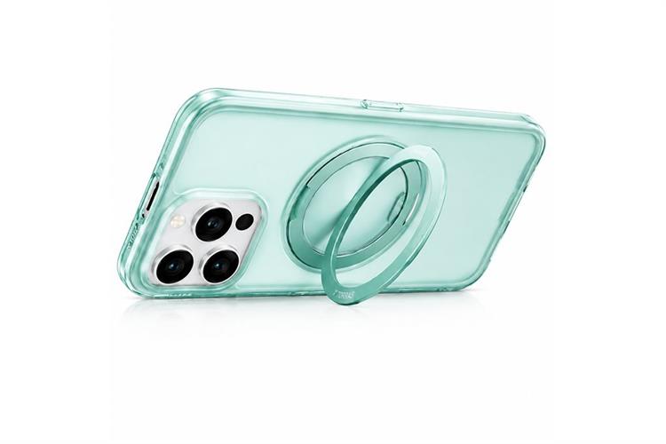 Ốp lưng Magnetic 360 Stand iPhone 16 Pro Max TPU PC TORRAS O3 AIR Màu Xanh Bạc Hà