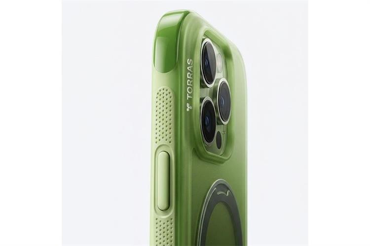 Ốp lưng Magnetic 360 Stand iPhone 16 Pro Max TPU PC TORRAS O3 AIR Màu Xanh lá