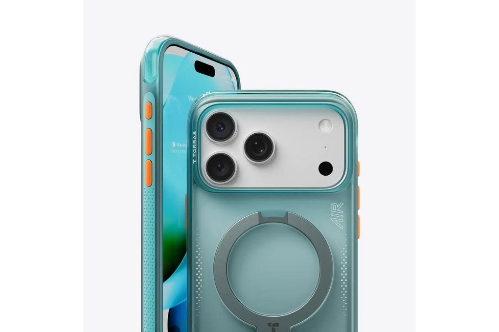Ốp lưng Magnetic 360 Stand iPhone 17 Pro Max TPU PC TORRAS Q3 AIR Màu Xanh ngọc