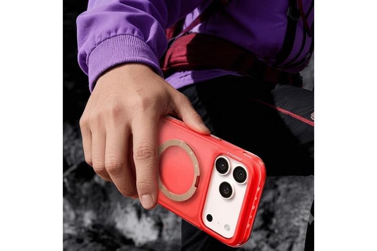 Ốp lưng Magnetic 360 Stand iPhone 17 Pro Max TPU PC TORRAS Q3 AIR Màu Đỏ