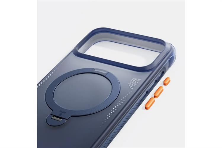 Ốp lưng Magnetic 360 Stand iPhone 17 Pro Max TPU PC TORRAS Q3 AIR Màu Xanh Dương