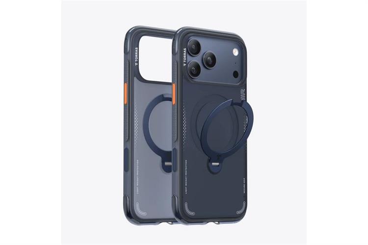 Ốp lưng Magnetic 360 Stand iPhone 17 Pro Max TPU PC TORRAS Q3 AIR Màu Xanh Dương