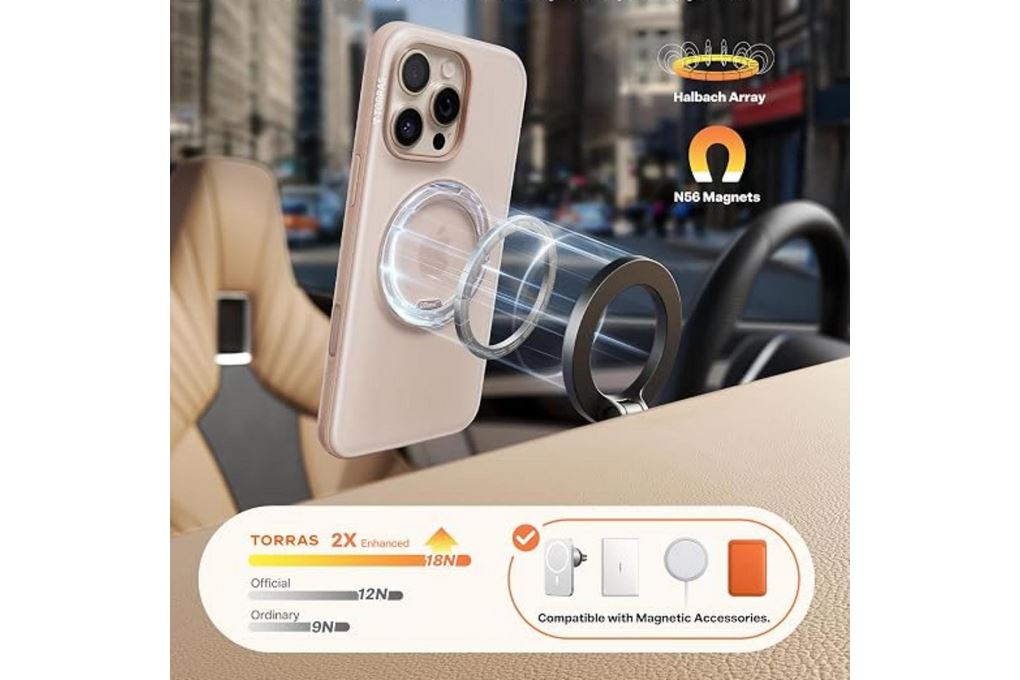 Ốp lưng Magnetic 360 Stand iPhone 16 Pro TPU PC ONEO TORRAS - 3