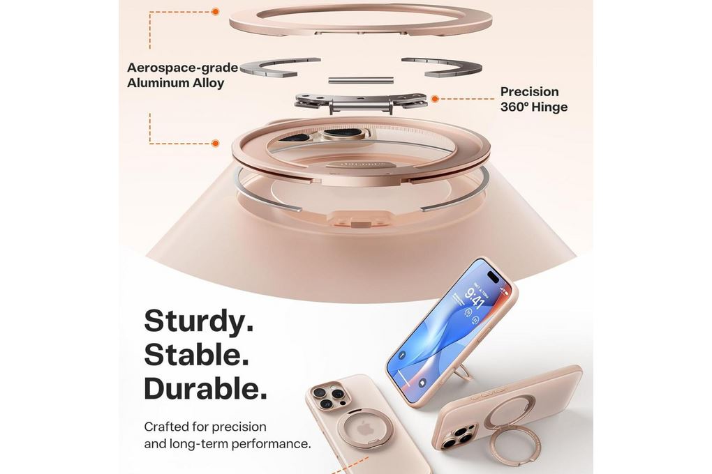 Ốp lưng Magnetic 360 Stand iPhone 16 Pro TPU PC ONEO TORRAS - 8