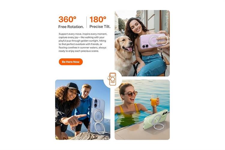 Ốp lưng Magnetic 360 Stand iiPhone 17 TPU PC ONEO TORRAS Màu Trắng