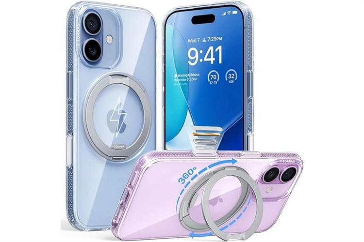 Ốp lưng Magnetic 360 Stand iiPhone 17 TPU PC ONEO TORRAS Màu Trắng