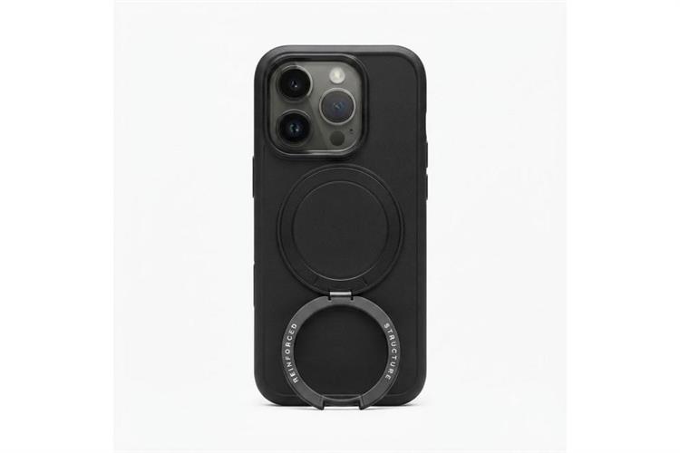 Ốp lưng Magnetic 360 Stand iPhone 16 Pro TPU PC TORRAS O1S Màu Đen