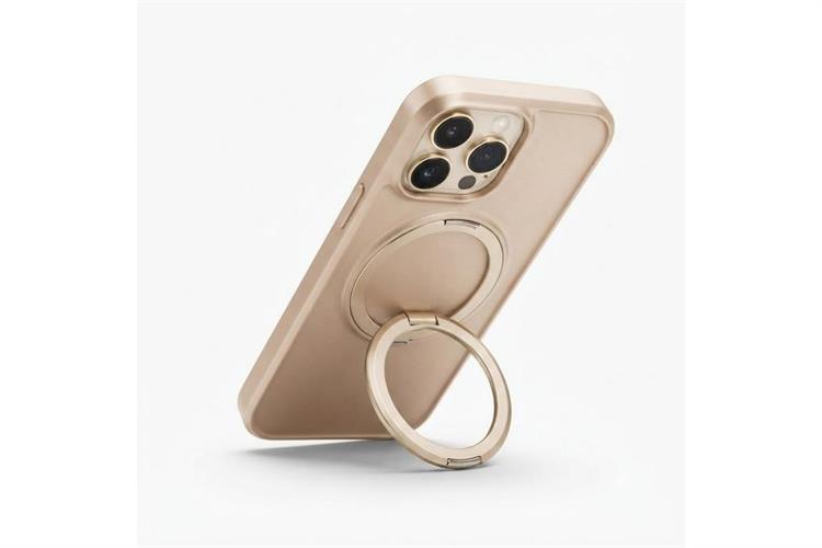 Ốp lưng Magnetic 360 Stand iPhone 16 Pro TPU PC TORRAS O1S Màu Kem