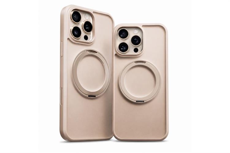 Ốp lưng Magnetic 360 Stand iPhone 16 Pro TPU PC TORRAS O1S Màu Kem