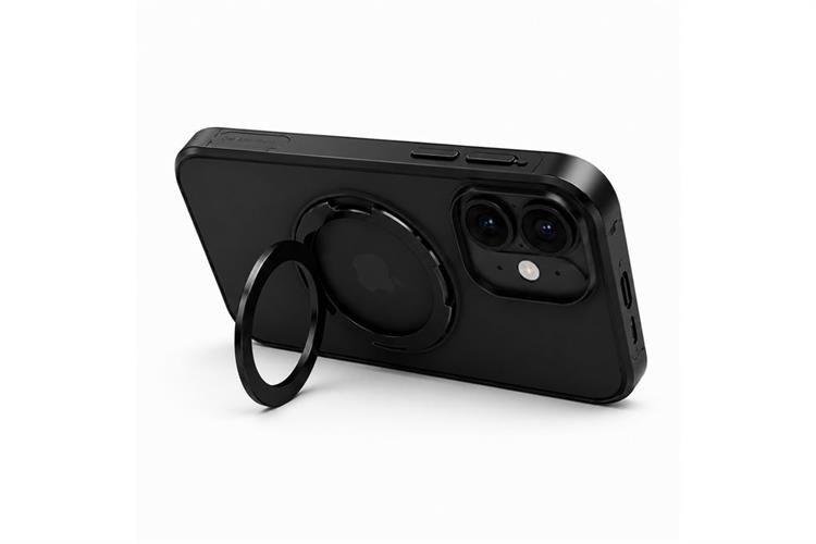 Ốp lưng Magnetic 360 Stand iPhone 16 Plus TPU PC TORRAS O1S Màu Đen