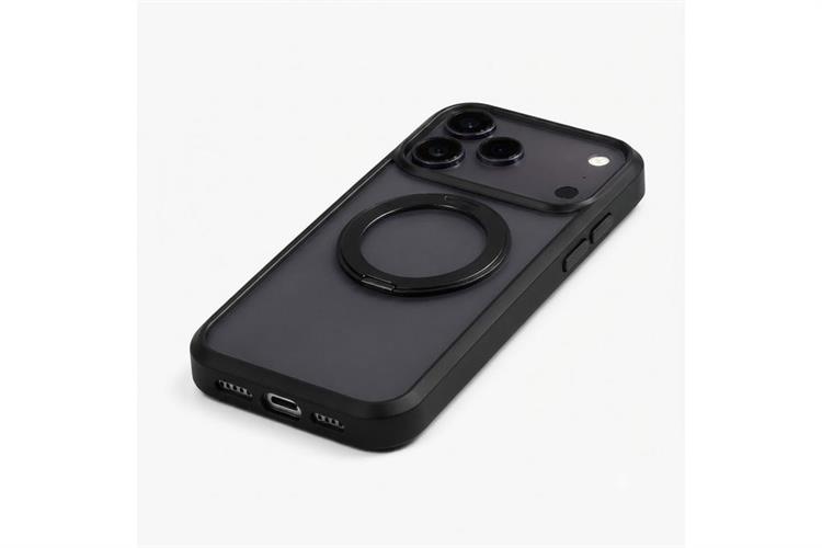 Ốp lưng Magnetic 360 Stand iPhone 17 Pro TPU PC TORRAS O1S Màu Đen