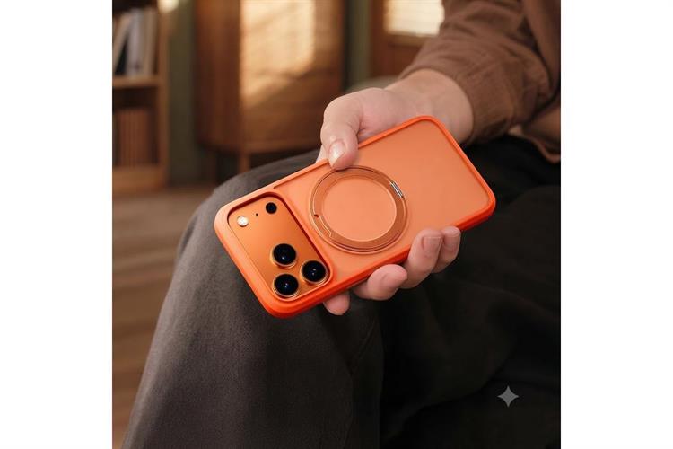 Ốp lưng Magnetic 360 Stand iPhone 17 Pro TPU PC TORRAS O1S Màu Cam
