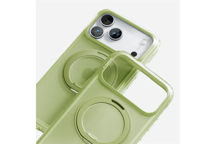 Ốp lưng Magnetic 360 Stand iPhone 17 Pro TPU PC TORRAS O3 AIR Màu Xanh lá