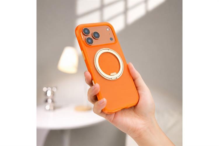 Ốp lưng Magnetic 360 Stand iPhone 17 Pro TPU PC TORRAS O3 AIR Màu Cam