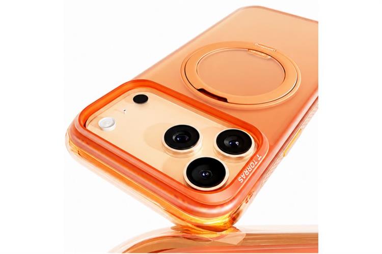 Ốp lưng Magnetic 360 Stand iPhone 17 Pro TPU PC TORRAS O3 AIR Màu Cam