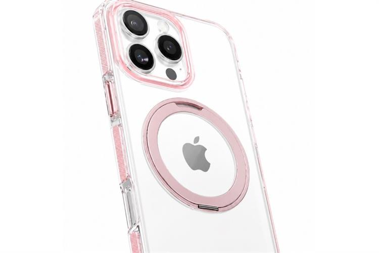 Ốp lưng Magnetic 360 Stand iPhone 15 Pro Max TPU PC TORRAS O3L Màu Hồng
