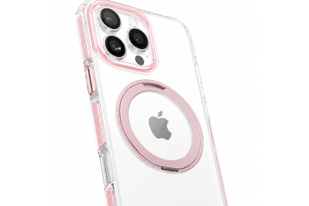 Ốp Lưng iPhone 15 Pro Max Magnetic 360 Stand O3L TORRAS Hồng