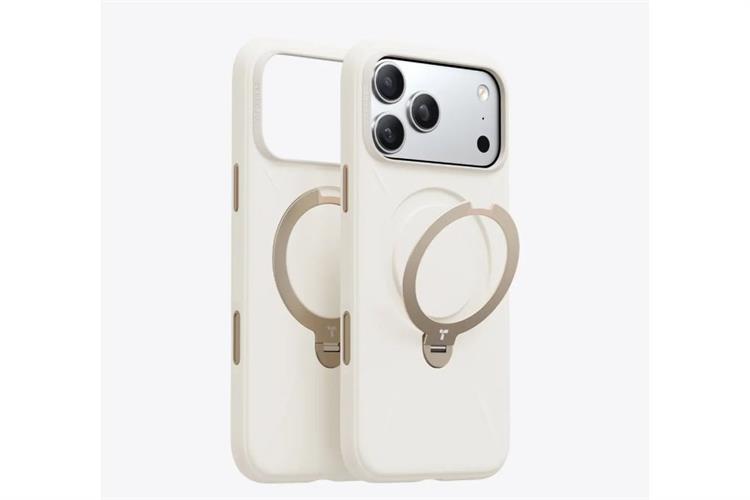Ốp lưng Magnetic 360 Stand iPhone 17 Pro Max TPU PC TORRAS Q PRO Màu Trắng