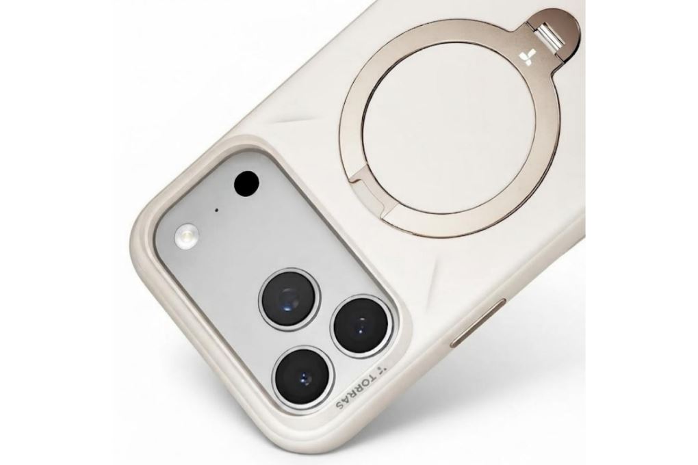 Ốp lưng Magnetic 360 Stand iPhone 17 Pro Max TPU PC TORRAS Q PRO Màu Trắng
