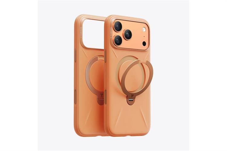Ốp lưng Magnetic 360 Stand iPhone 17 Pro Max TPU PC TORRAS Q PRO Màu Cam
